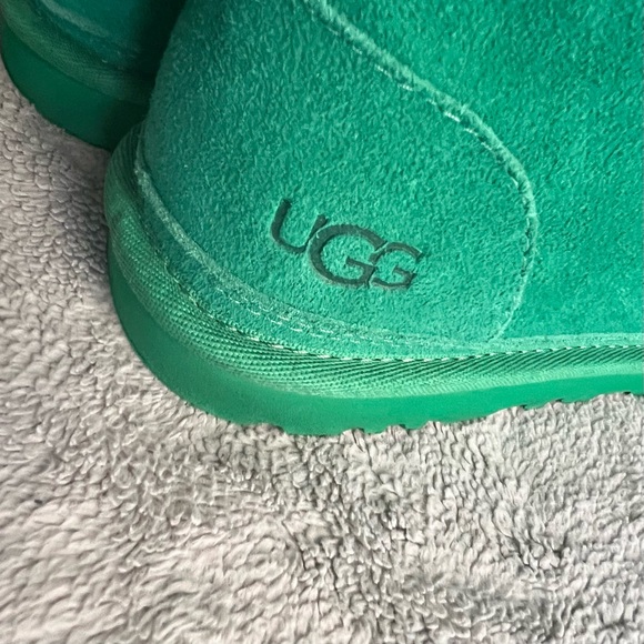 UGG Neumel Heritage Chukka Lace-Up Suede Sherpa UGGPlush Wool Boot Green Teal - Picture 7 of 15